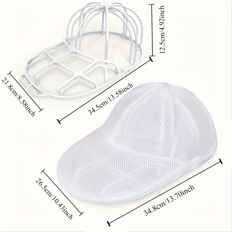 Hat Cleaner Cage with Mesh Bag | Baseball Cap Washer for Washing Machine