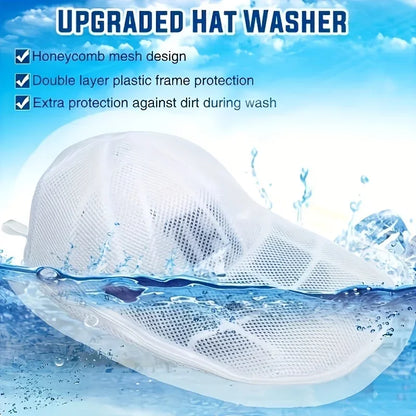 Hat Cleaner Cage with Mesh Bag | Baseball Cap Washer for Washing Machine