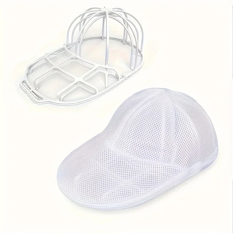 Hat Cleaner Cage with Mesh Bag | Baseball Cap Washer for Washing Machine